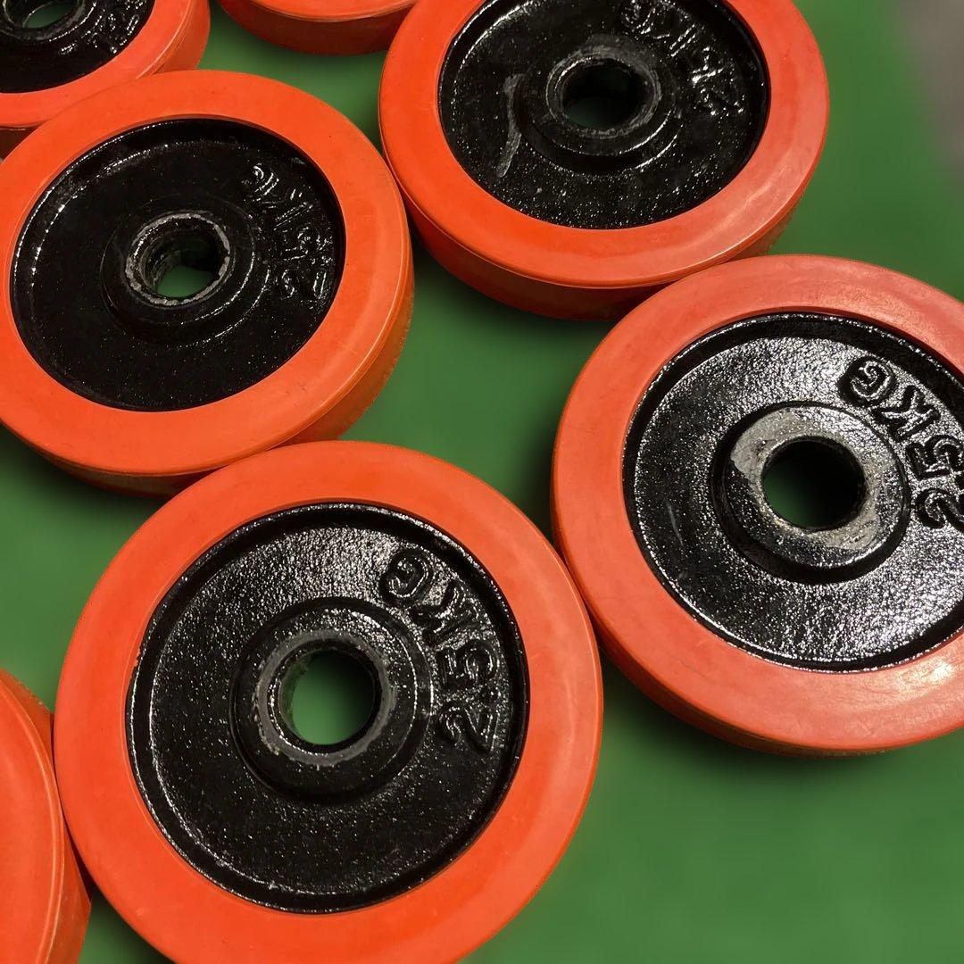 ラバー付きダンベルプレート2,5kg✖︎8枚　1.25kg✖︎4枚　28mm径