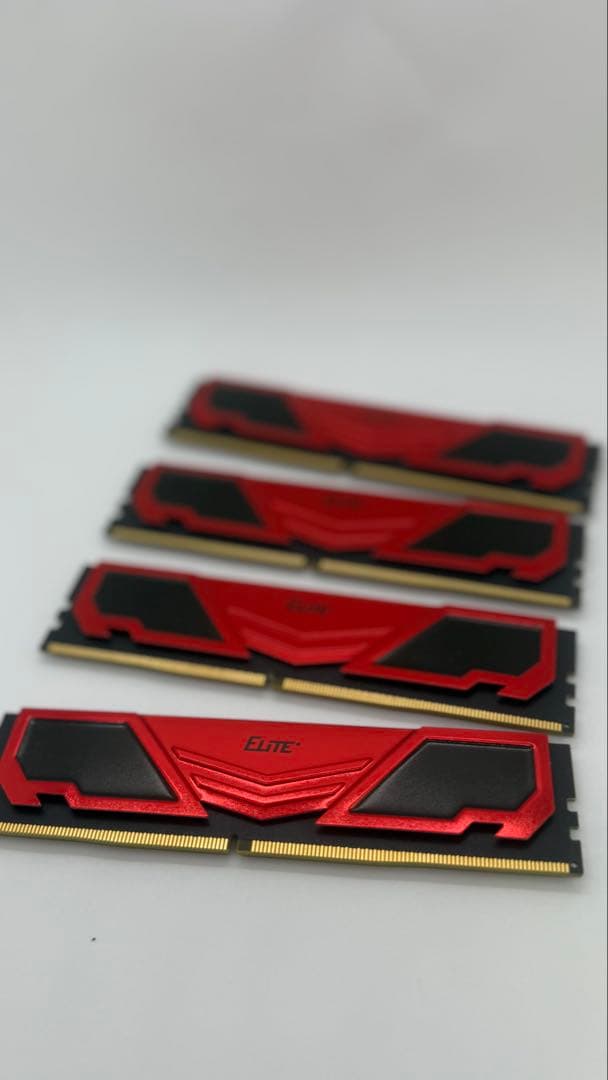 Elite DDR4 8GB 3200メモリー4本　32GBセット TEAMGROUP Elite DDR4 8GB Single 3200MHz PC4-25600 CL22 Unbuffered