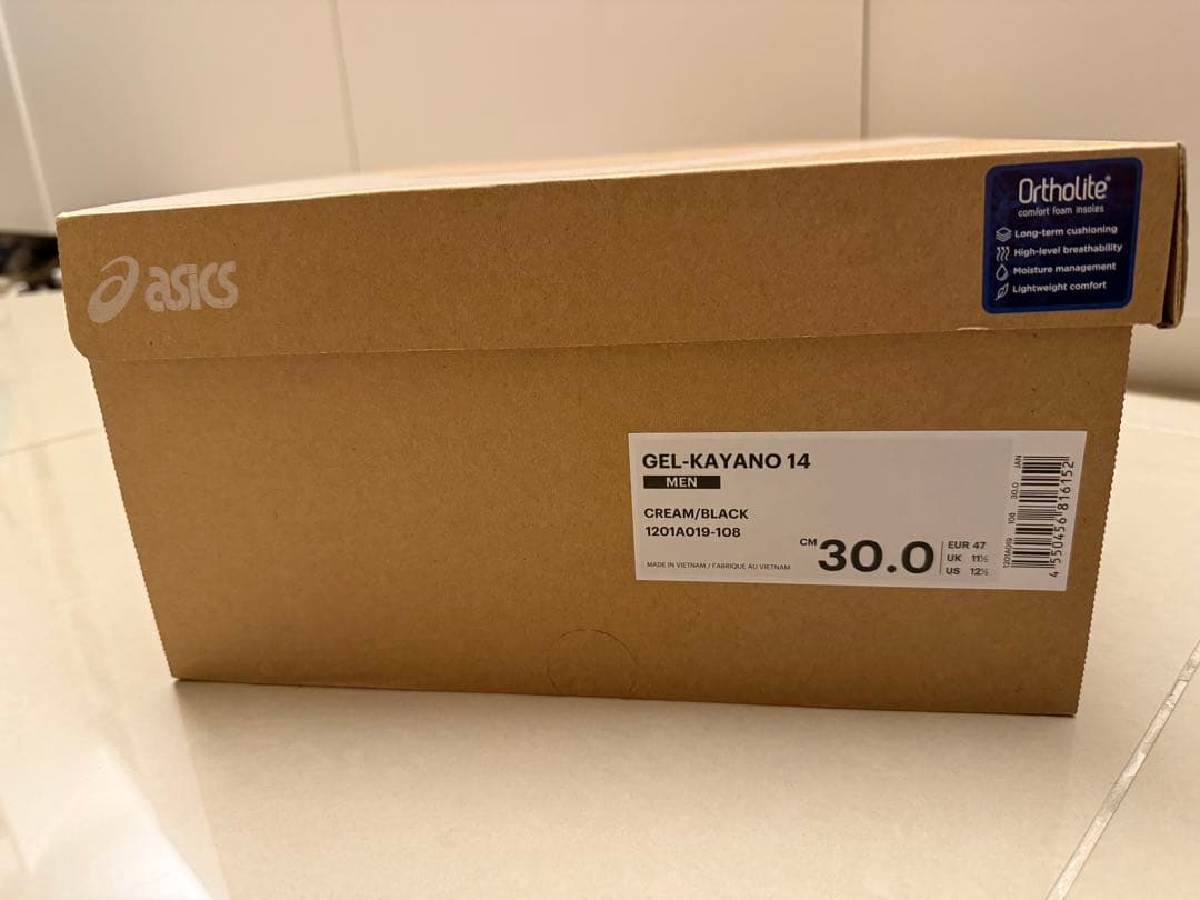 靴 Asics Gel-Kayano 14 Cream Black 30.0cm