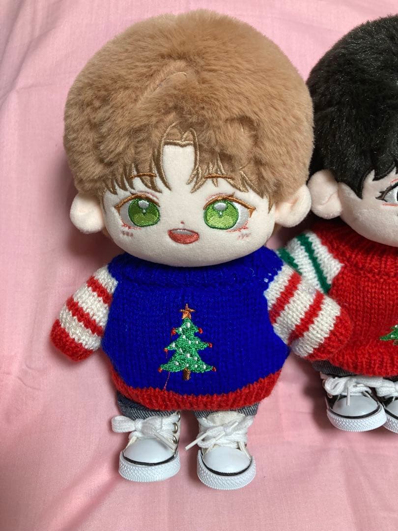 無属性 クリスマスツリー柄セーターぬいぐるみ2体セット