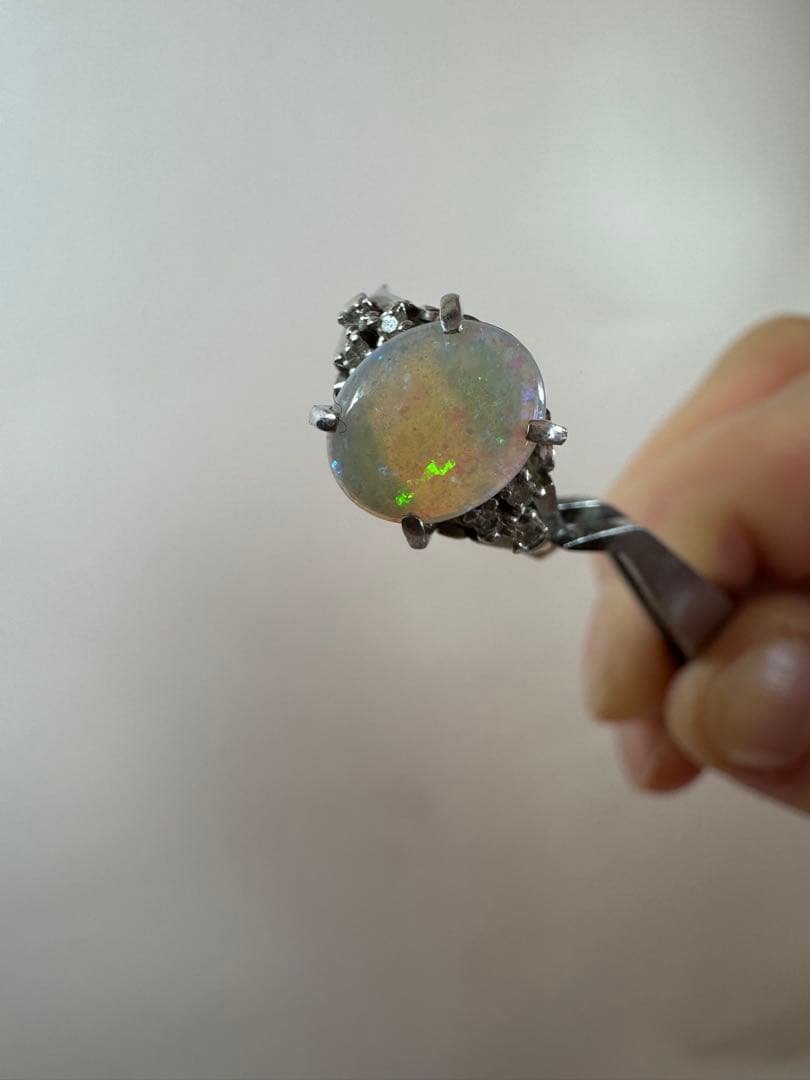 宝石 指輪天然ダイヤモンド Pt900刻印サイズ、8.00mm x9.90mm