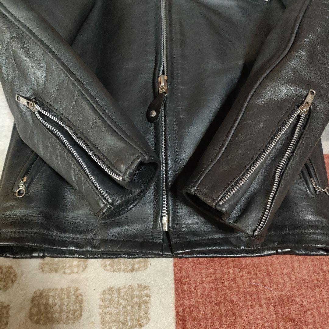 重厚な革質 美品 人気 Schott 641 牛タグ 34 ヘビーステアハイド