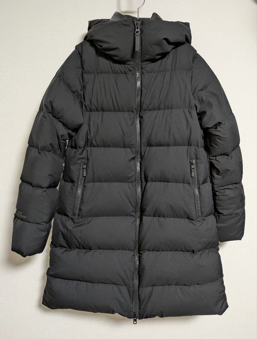 美品　ザ・ノース・フェイス　ウィンドストッパー　シェルコート　黒　レディース ノースフェイス ウィンドストッパーダウンシェルコート（レディース）K