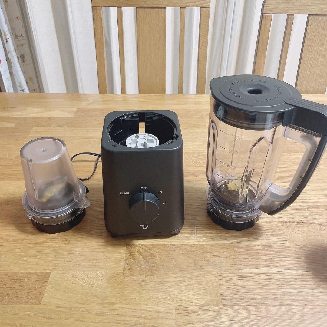 象印 ミル付きブレンダー 125W 1000ml パナソニックフードプロセッサー 象印（ZOJIRUSHI） ミキサー スムージー 氷対応 洗いやすい 小型