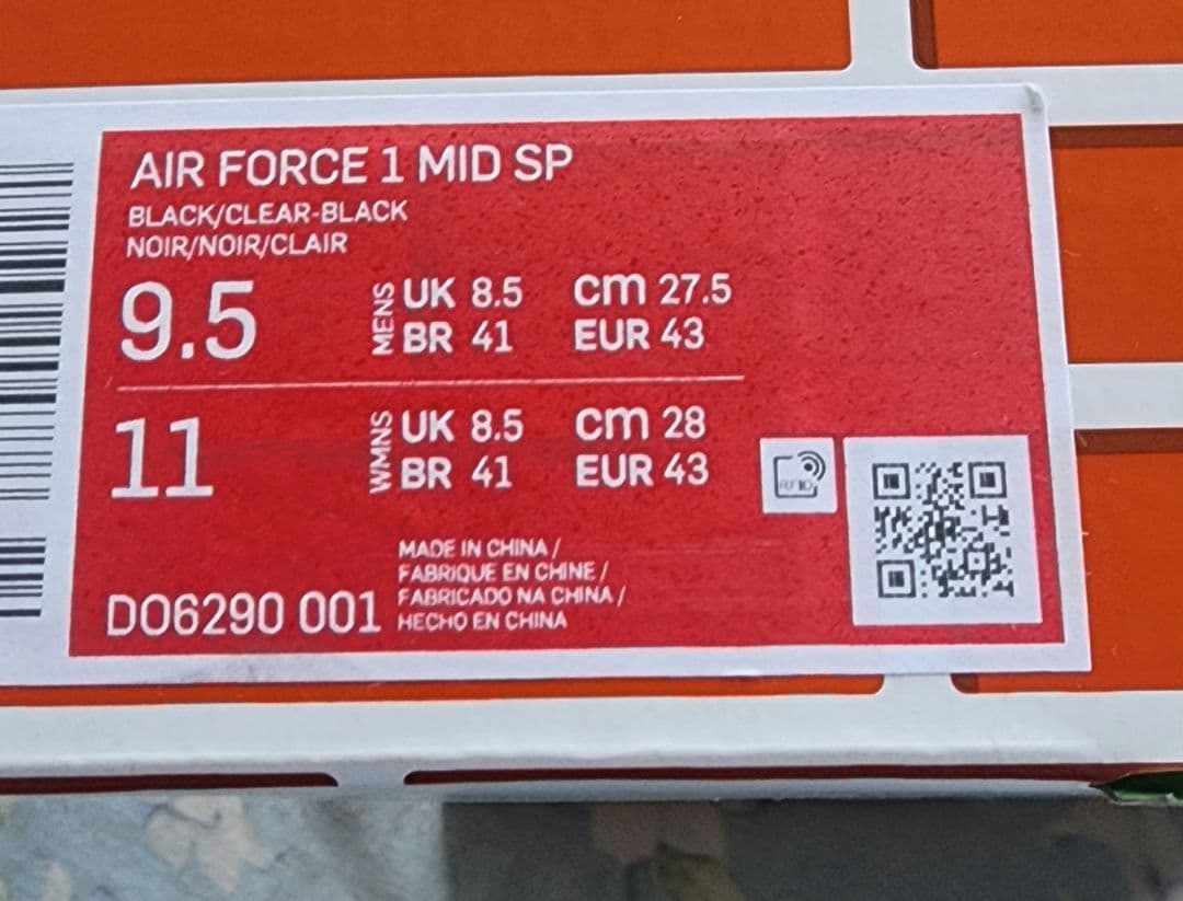 値引【新品】 NIKE　off-whiteエアフォース1 27.5cm　箱付き