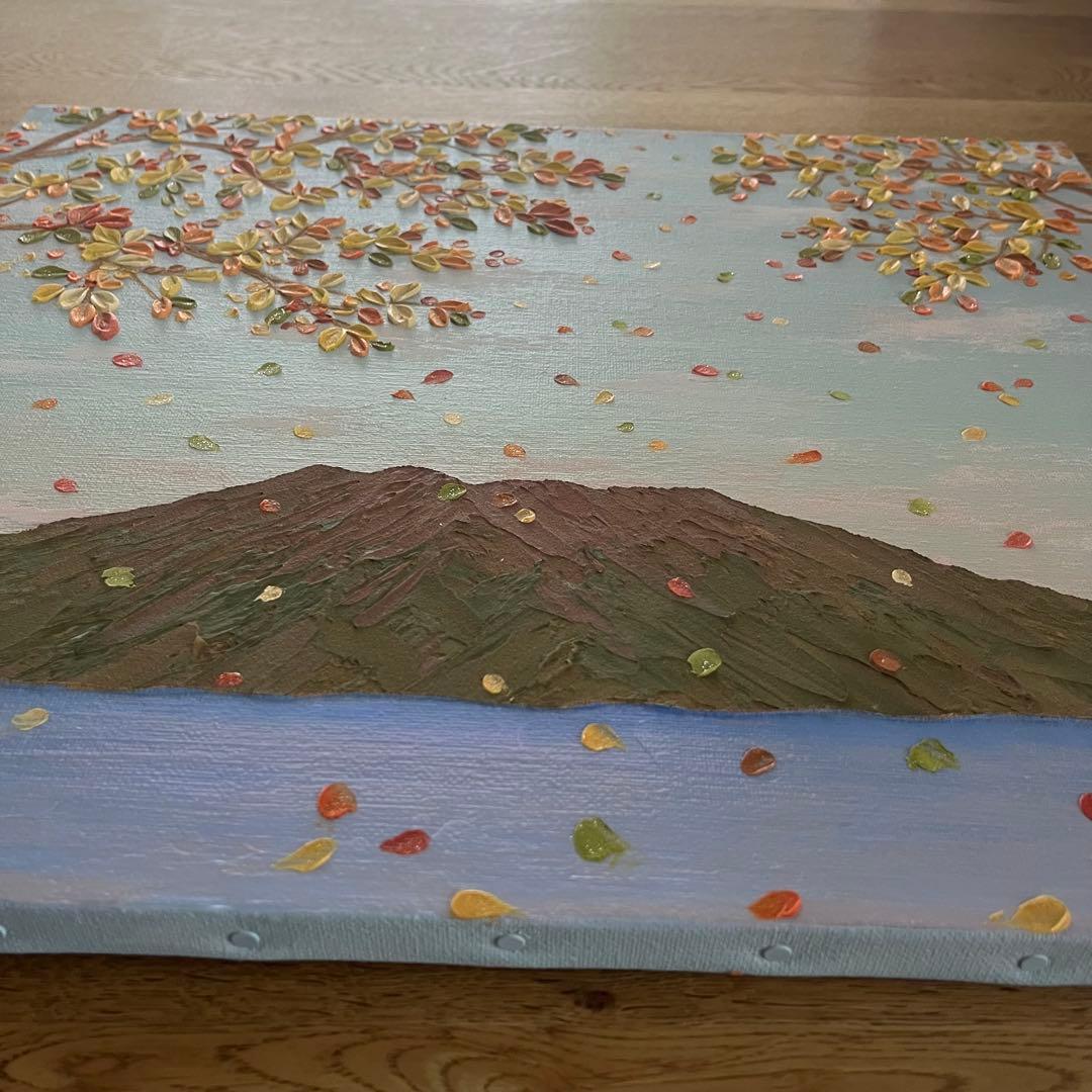 a。様 order work】 桜島 アート 絵画 山の絵
