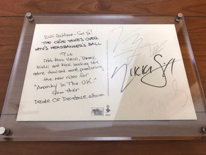 激レア！MOTLEY CRUE メンバー全員サイン入り写真カード