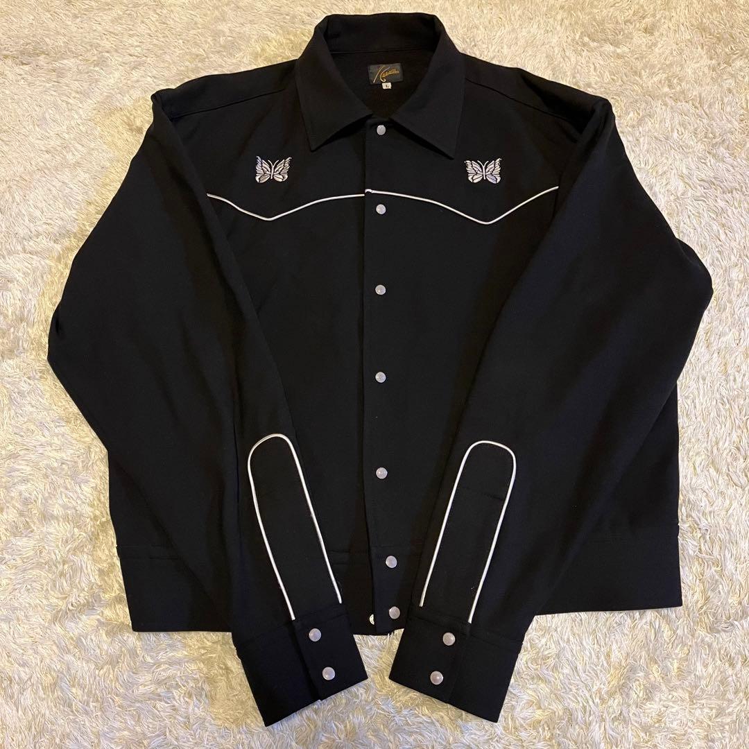 希少 NEEDLES タグ付き パイピング カウボーイジャケット 黒白 Lサイズ