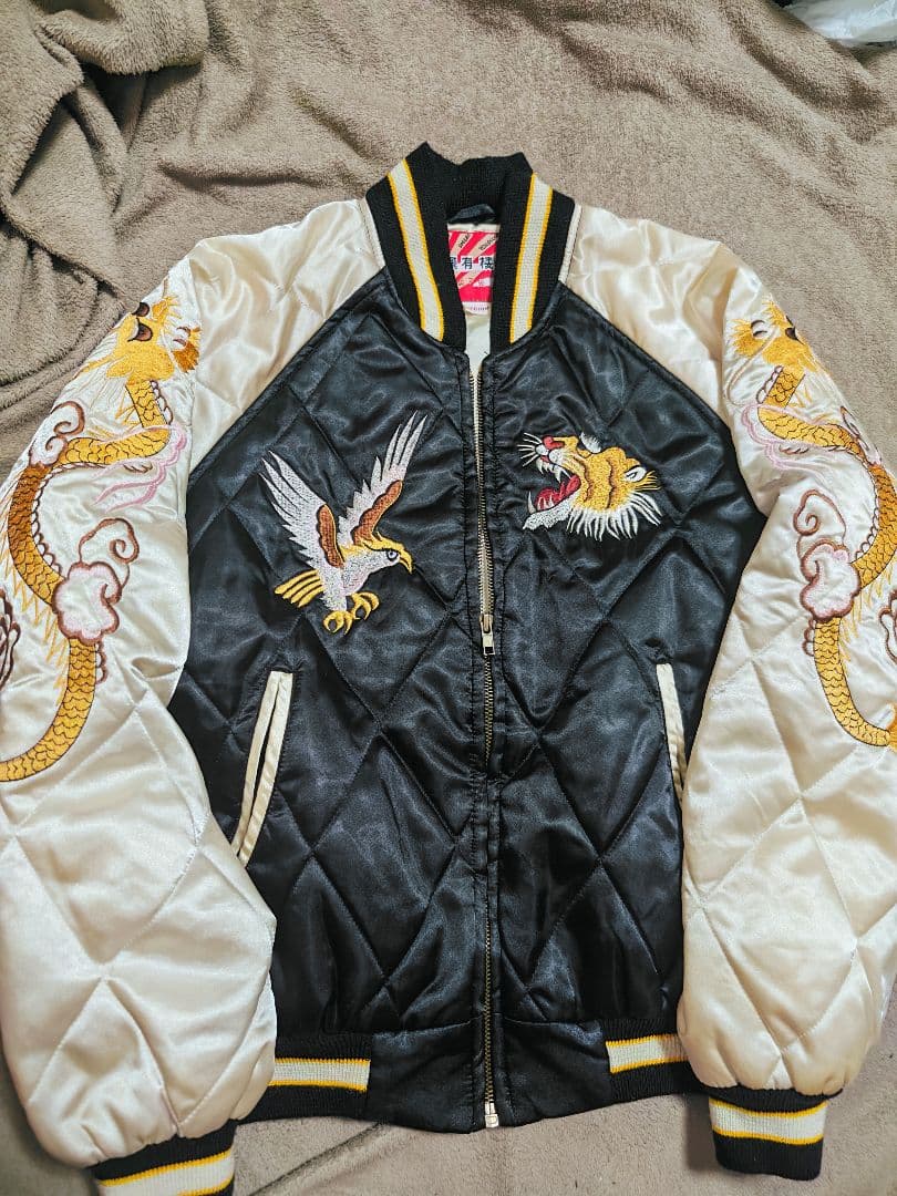 HOUSTON 飛有襟 スカジャン 日本限定 サテン vintage HOUSTON 飛有襟