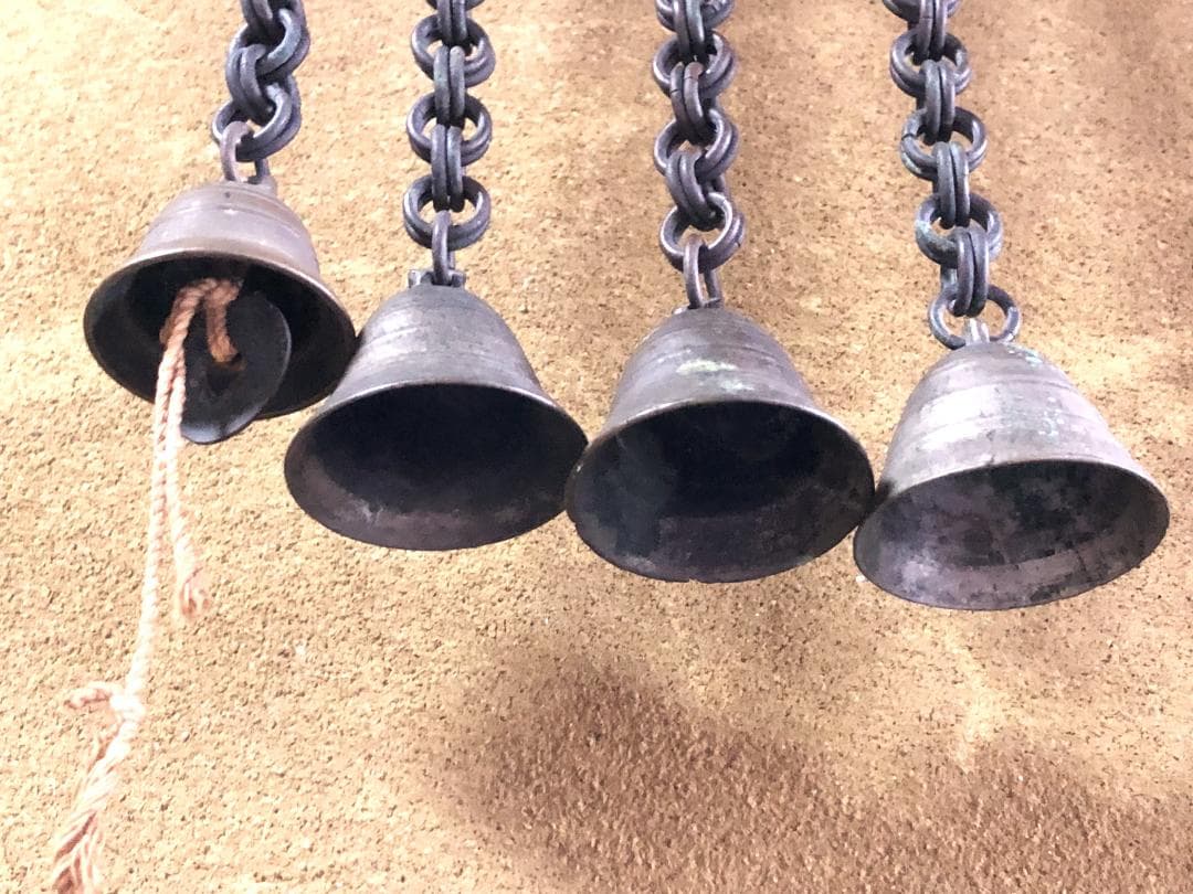 花角紋彫金連馬鈴 】 江戸時代 馬具装飾品 完 美術品・アンティーク