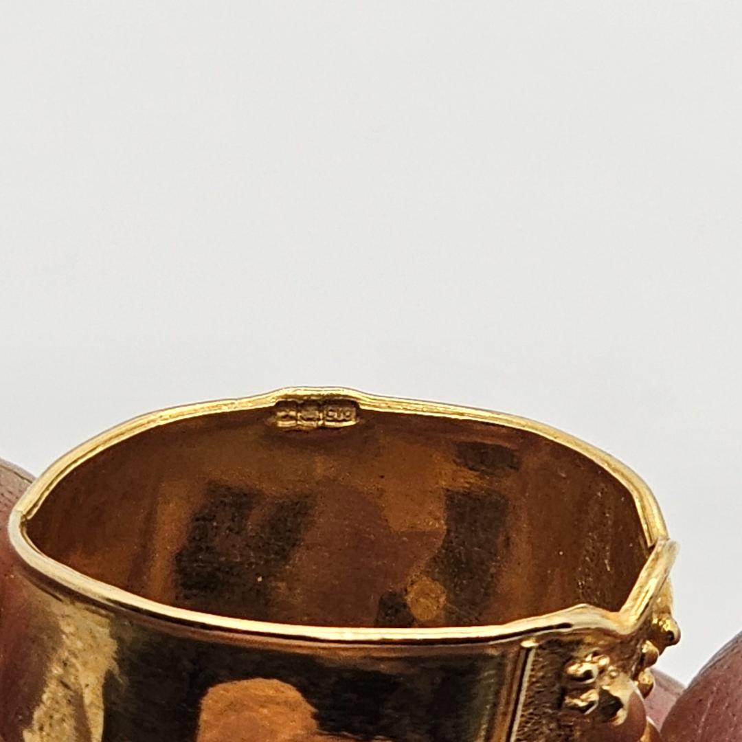 【希少】刻印875 (21金)ヴィンテージ デザインリング 2.7g 16号