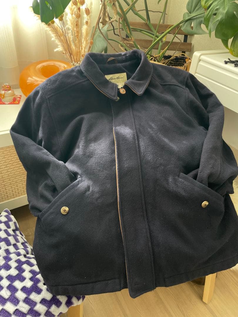 Eddie Bauer USA製80sウールジャケット Lサイズネイビー最終価格 Eddie Bauer USA製80sウールジャケット Lサイズネイビー最終価格