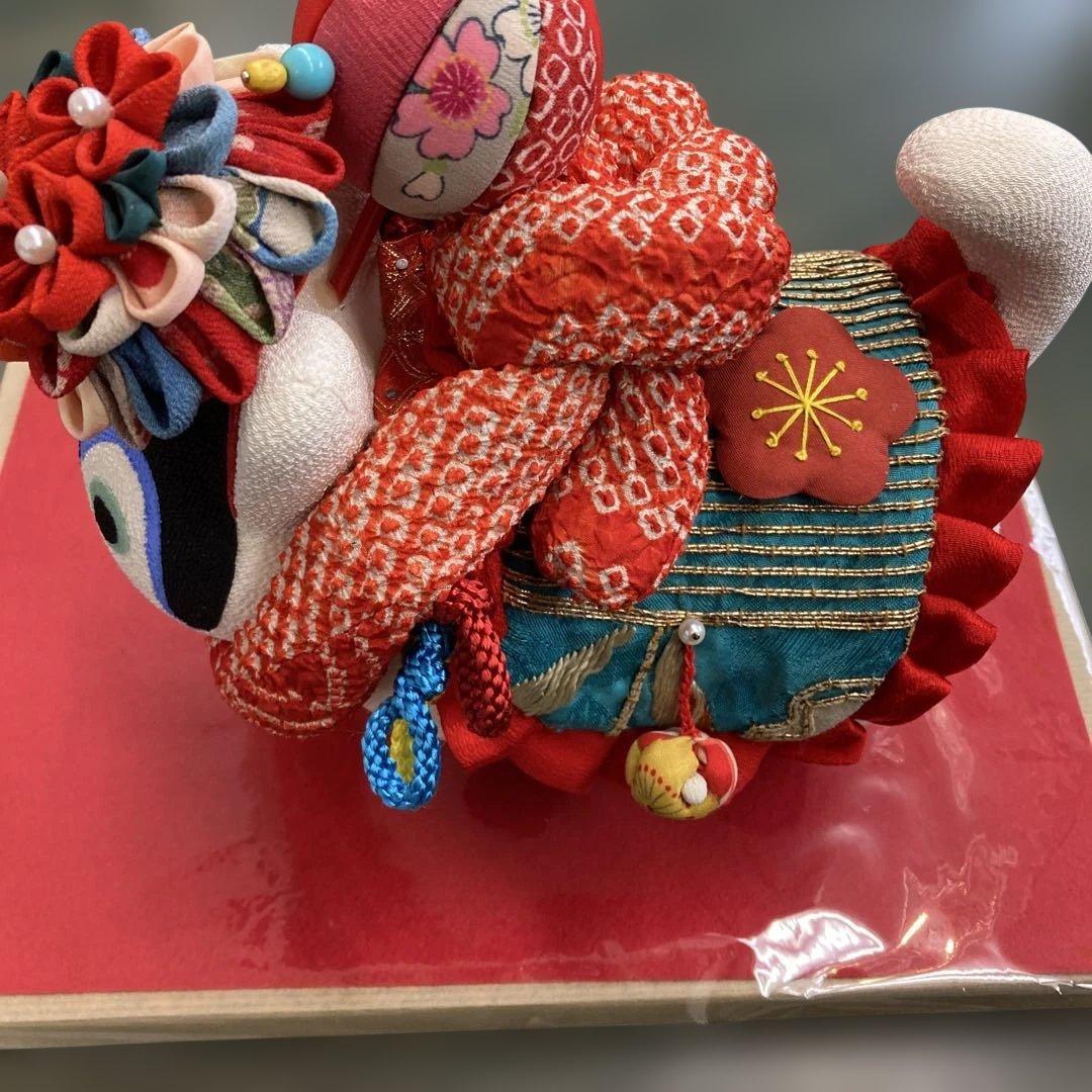 小島きよ子作　古布　彩り福犬