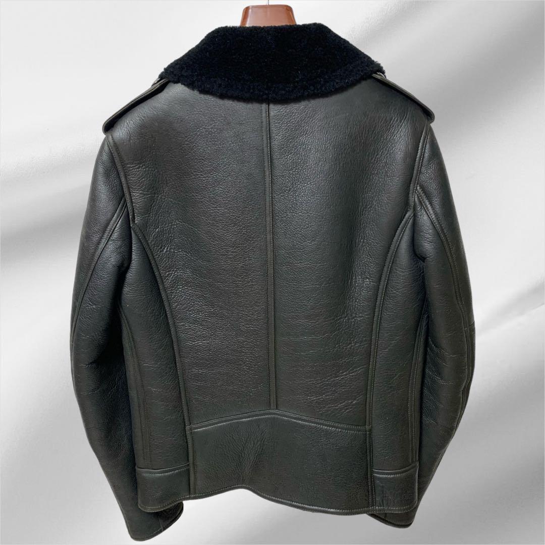 希少‼️ Belstaff ムートンレザーダブルライダースジャケット 48