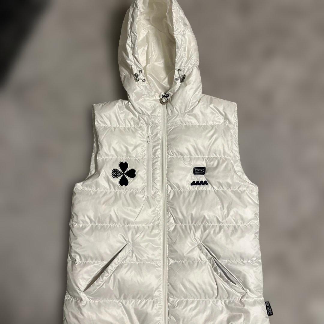 MUTA MARINE フード付きベスト ホワイト muta（ムータ） ダウンベスト メンズ マリン ゴルフ ゴルフウェア