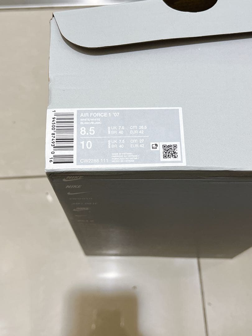 新品 ナイキ エアフォース ワン 26.5cm ホワイト AIR FORCE
