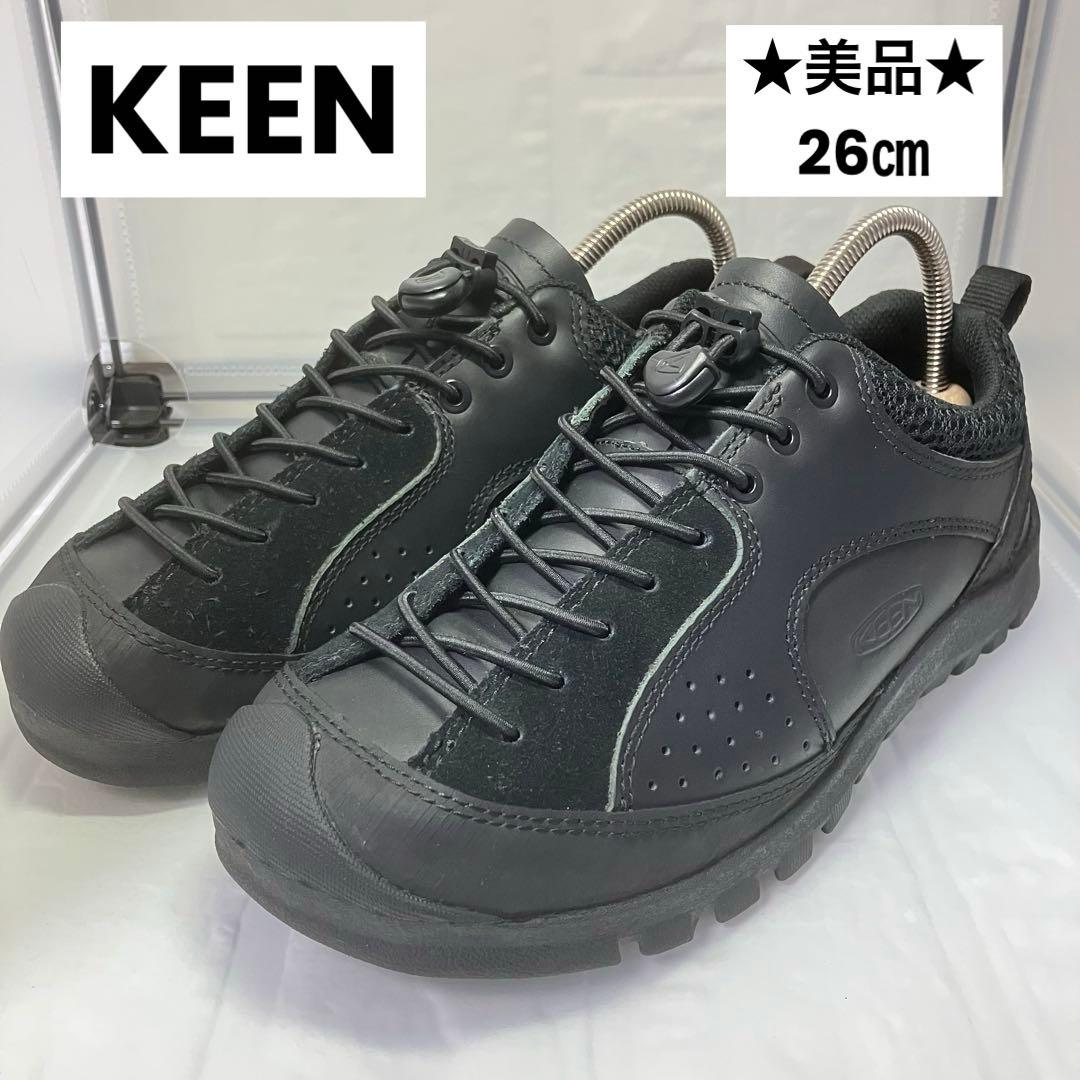 ★美品★KEENキーン ジャスパー ロックスSP オールブラック 26㎝ レザー キーン ジャスパー ロックス KEEN JASPER ROCKS SP スニーカー