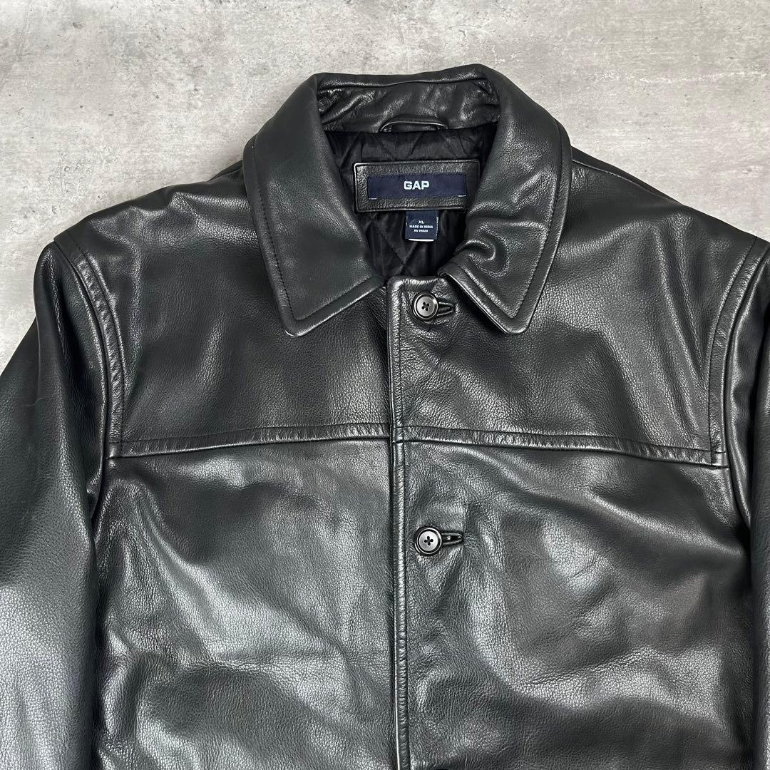 希少 野村訓市着用 オールドギャップ レザーカーコート ブラック1385