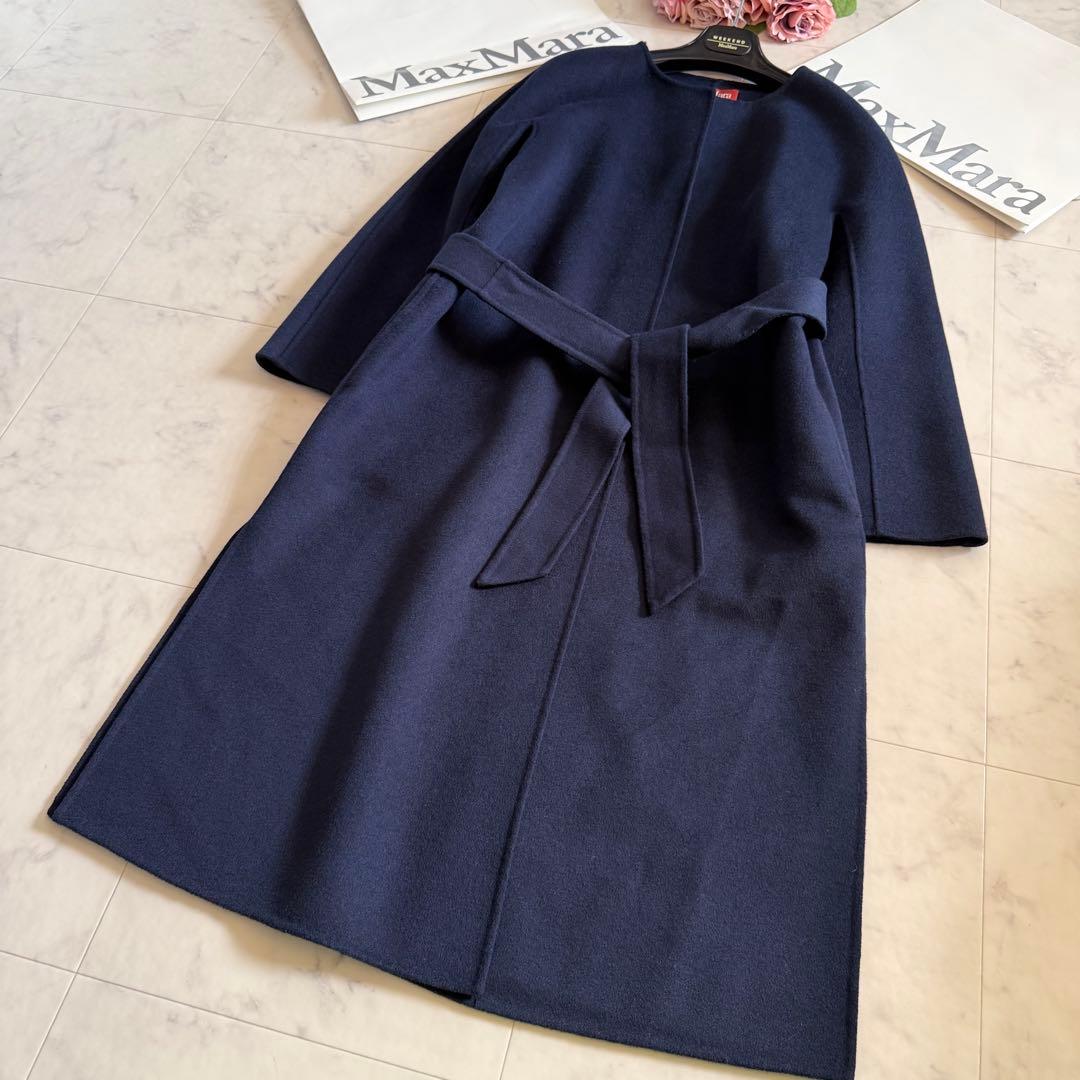 近年物☆マックスマーラ カシミヤウール クチートアマーノ ノーカラー