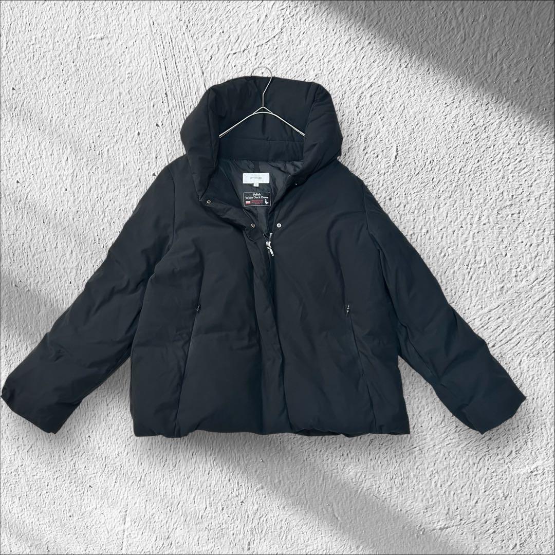 ホワイトダック 《UNTITLED》ダウンジャケット(46）黒 大きいサイズ