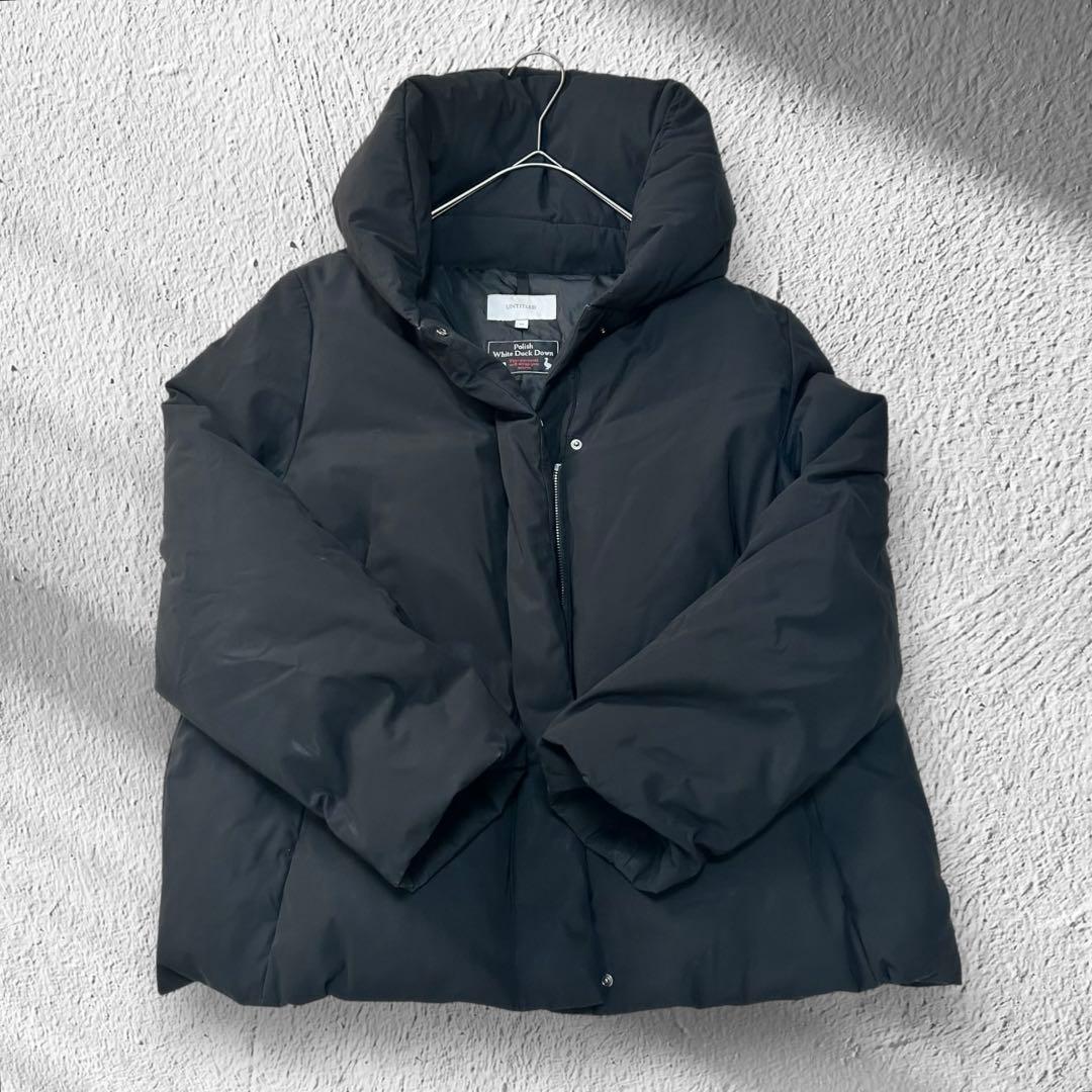 ホワイトダック 《UNTITLED》ダウンジャケット(46）黒 大きいサイズ