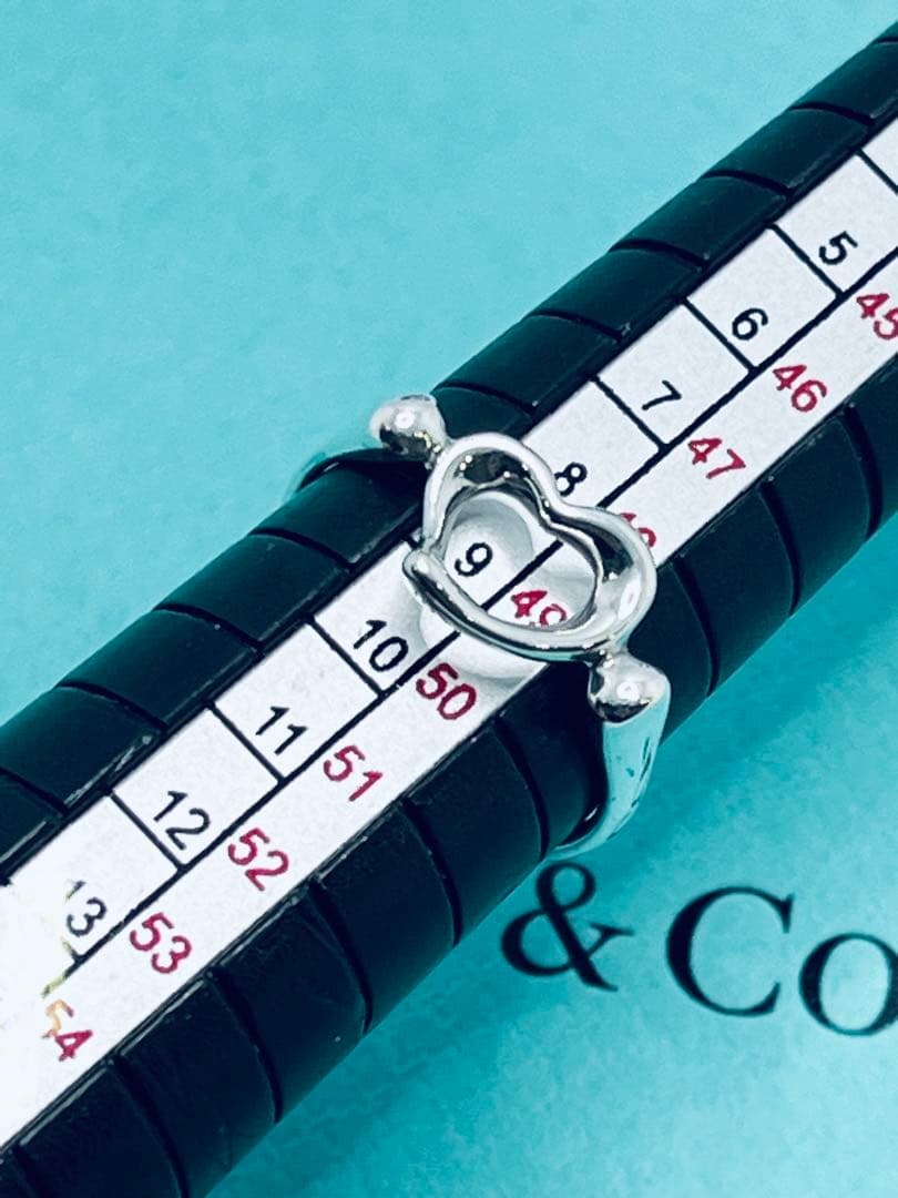 h890 美品 ティファニー オープンハート リング シルバー925 約8.5号