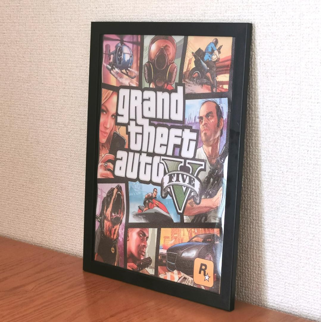 GTA5 グランドセフトオートV ①キャンバス プリントポスター A4