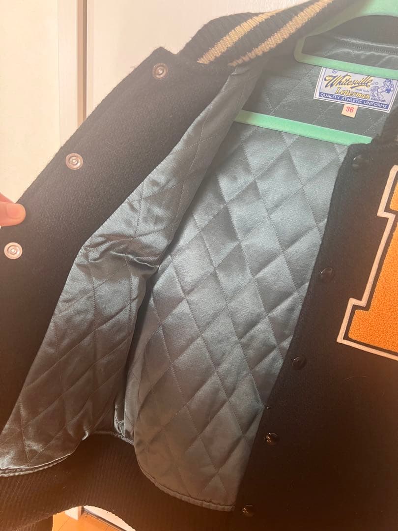 Whitesville Letterman ジャケット 36 黒（得価格） - メルカリ