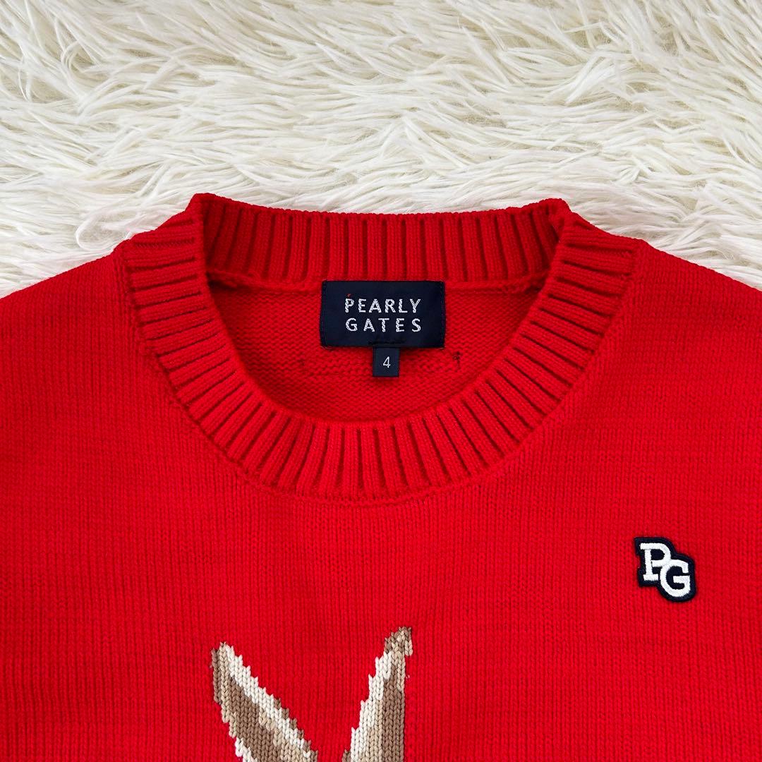 パーリーゲイツ 2023 トラッドラビット コラボ セーター ニット 上田