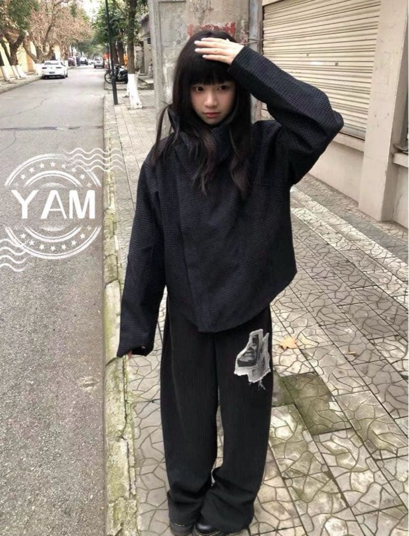 JCAESAR ZIPPER-JACKET WITH H斜めジップジャケット短丈 - メルカリ