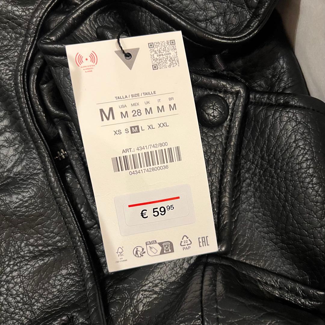 M*】様 【新品未使用】ZARA フェイクレザージャケット M 正規品 - メルカリ