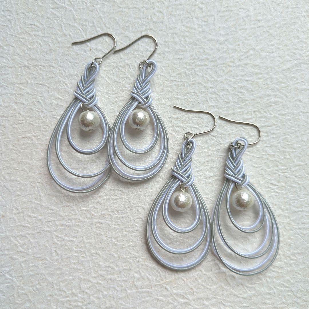 《ゆあ》水引ピアス(イヤリング)水引かんざしハンドメイド水引アクセサリー