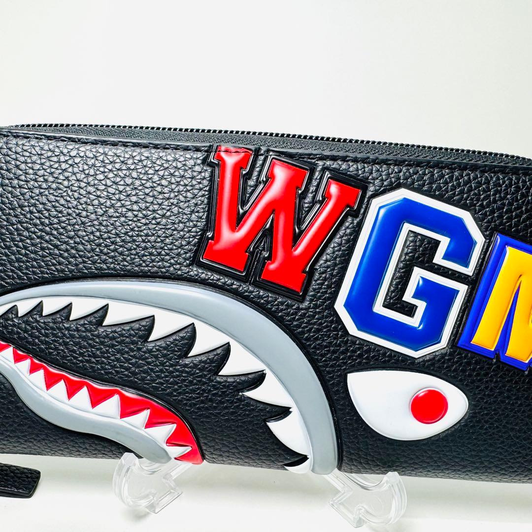 A BATHING APE シャーク WGM ラウンドファスナー 長財布