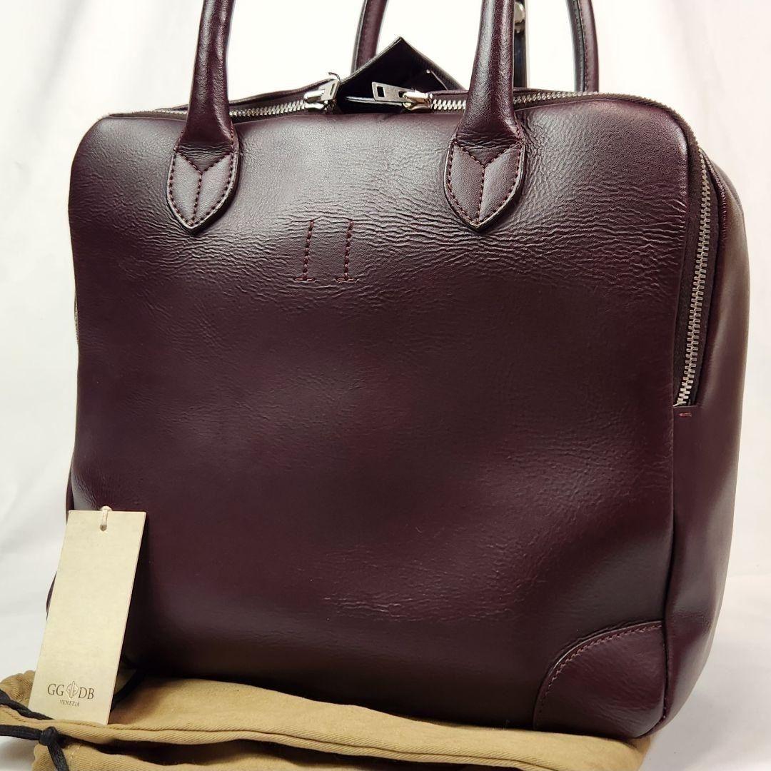 未使用タグ付き ゴールデングース スクエア型ダブルジップボストンバッグ ブラウン w closet（ダブルクローゼット） ボストンバッグ スクエアボストンBAG