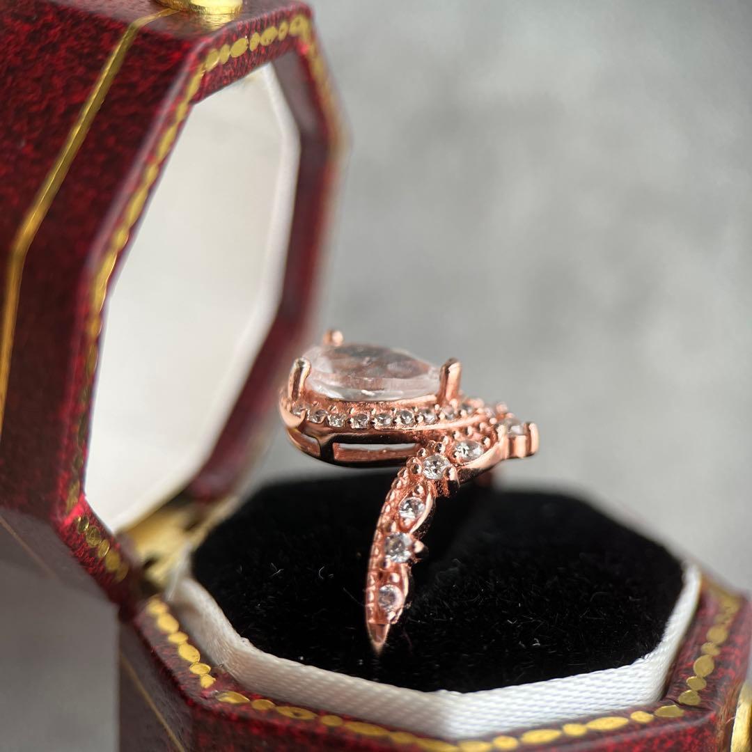 光の粒みたいなフェナカイトのリング ソーティング+ケース付きシルバー