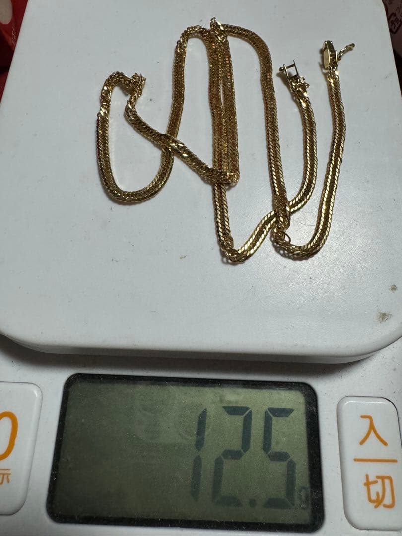 k18 喜平　ネックレス 12.5g 50センチ　12面トリプル　造幣局刻印有り
