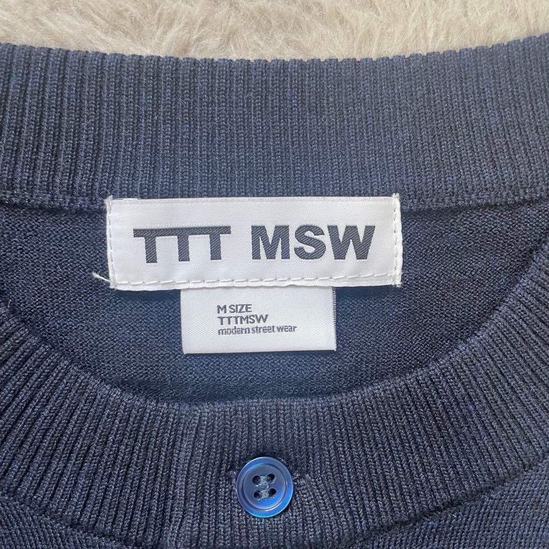 TTT_msw 25ss Crew neck cardigan（NAVY） - メルカリ