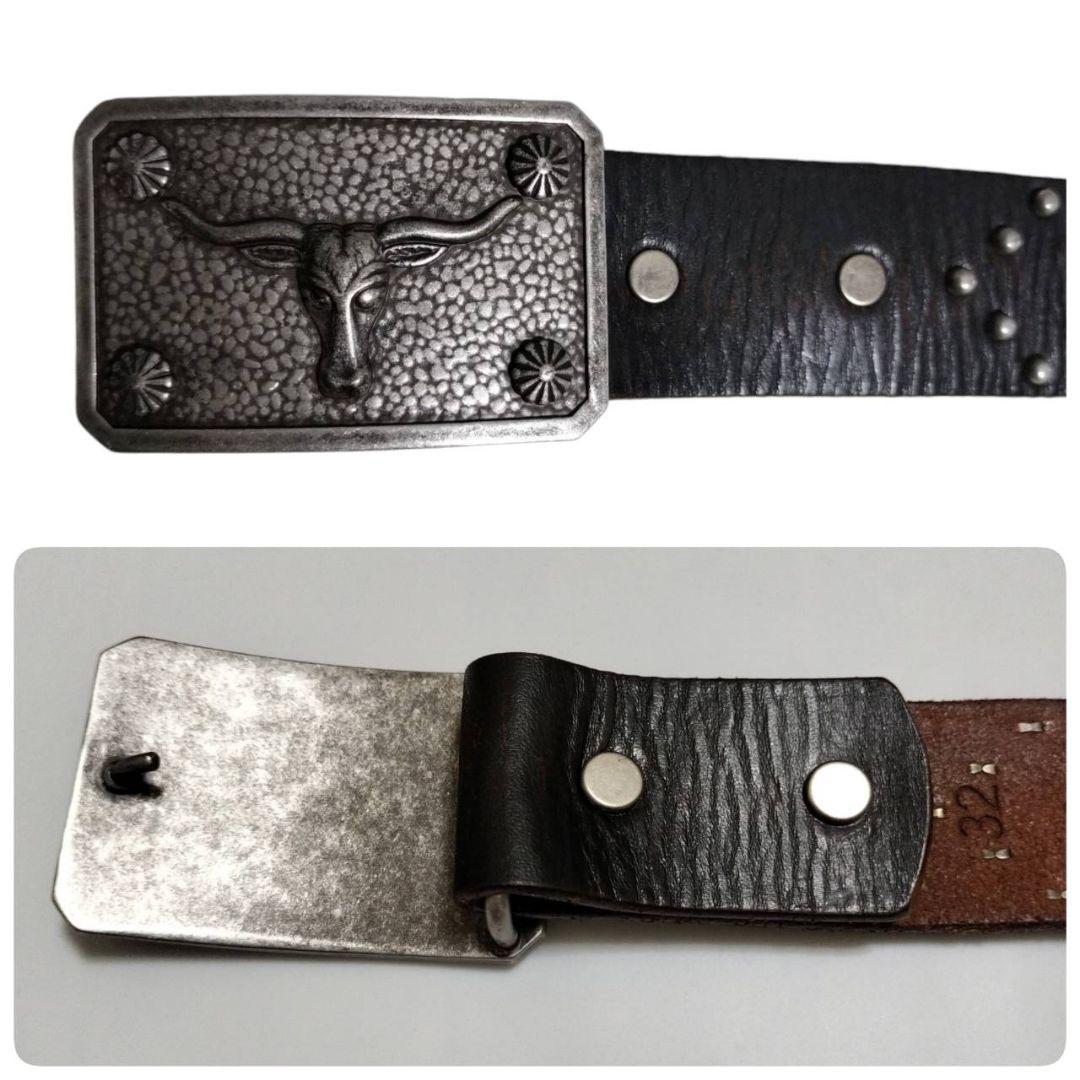 人気【新品未使用・タグ付】定価91300円 RRL ベルト 本革 スタッズ
