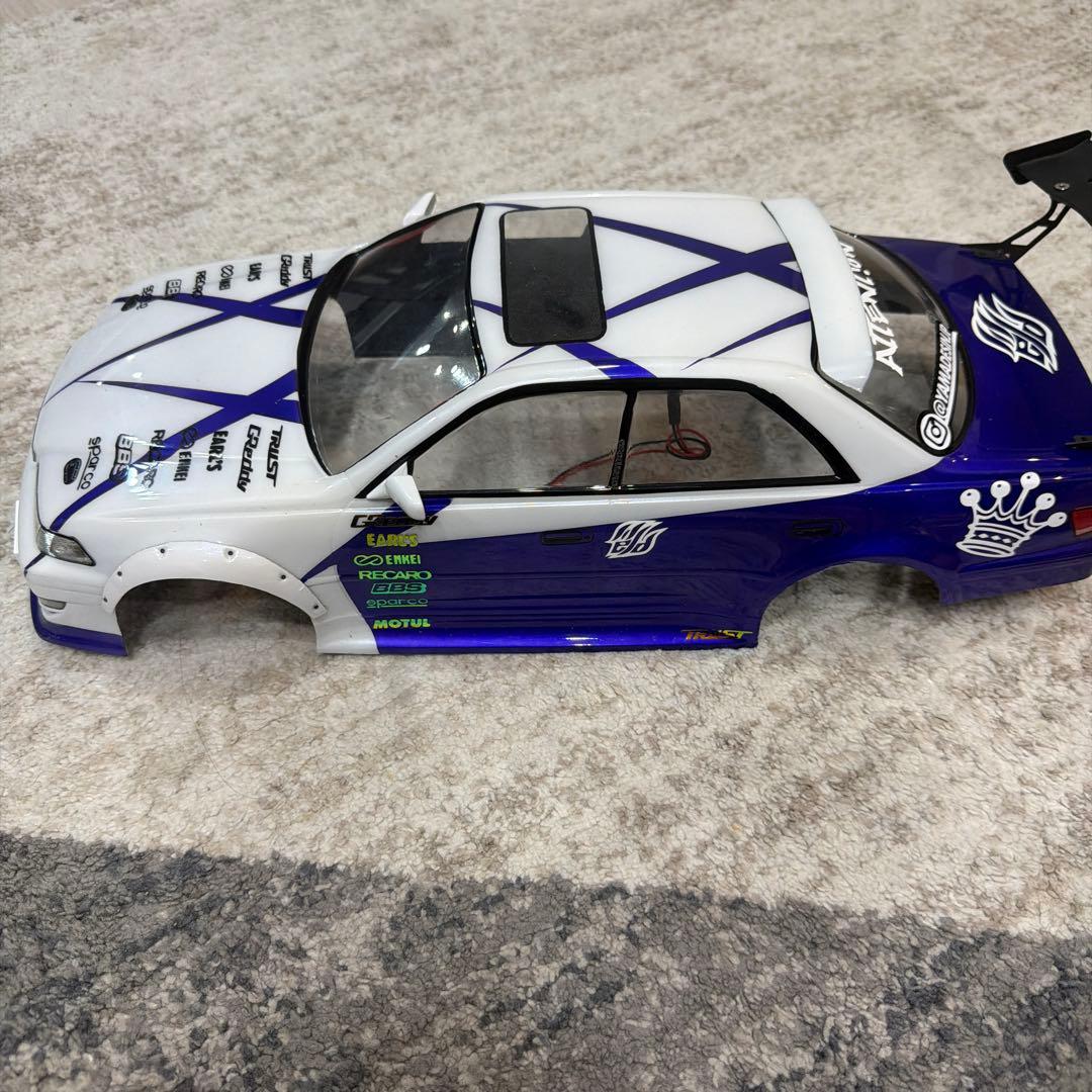 トヨタ マークII 1/10 RCカー ホワイト/パープル