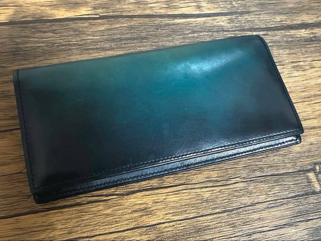 YUHAKU 長財布 ロングウォレット ブルー ベラトゥーラ yuhaku - かぶせ長財布 / ブルー | BRYAN