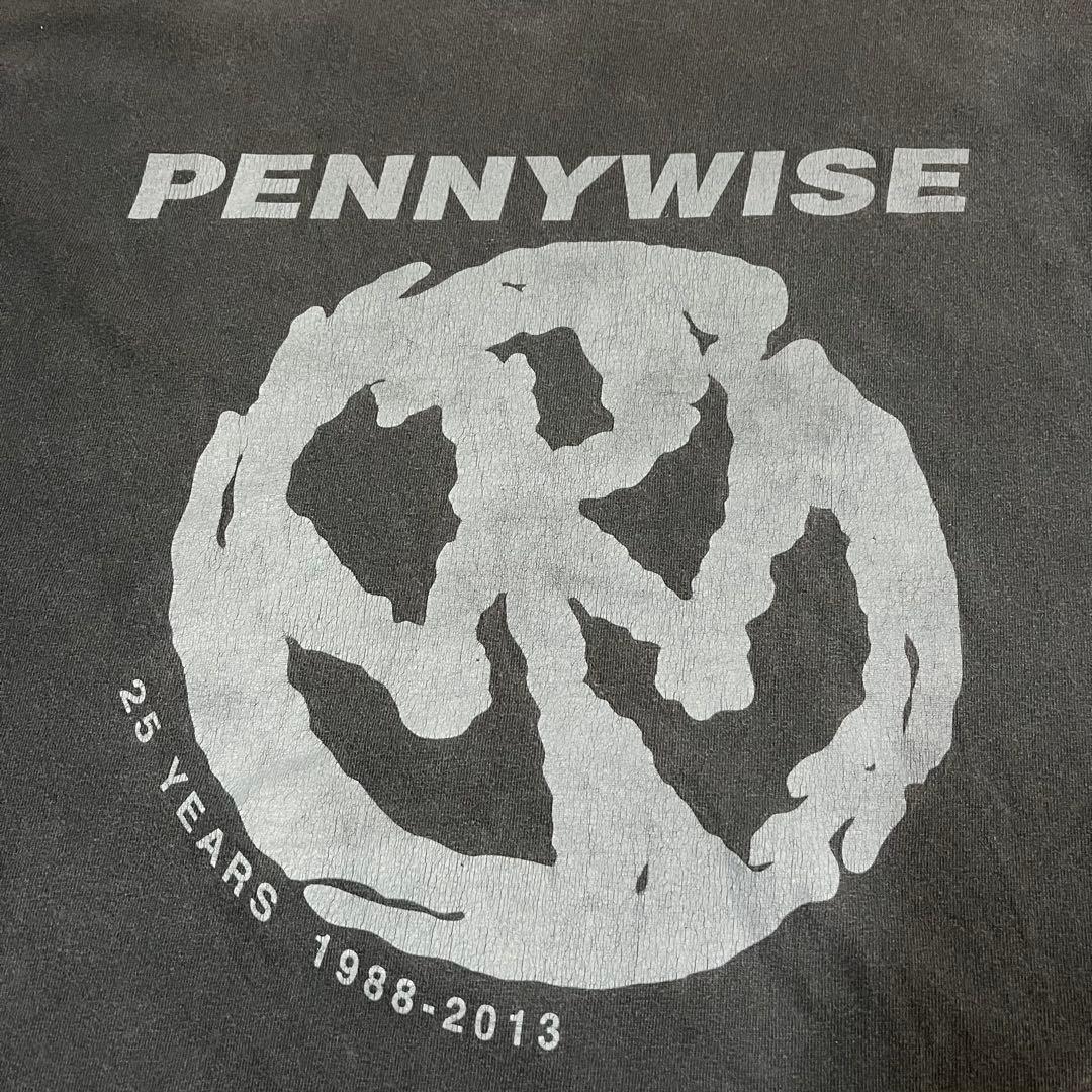 M 00s PENNY WISE パンク バンド tシャツ ブラック フェード