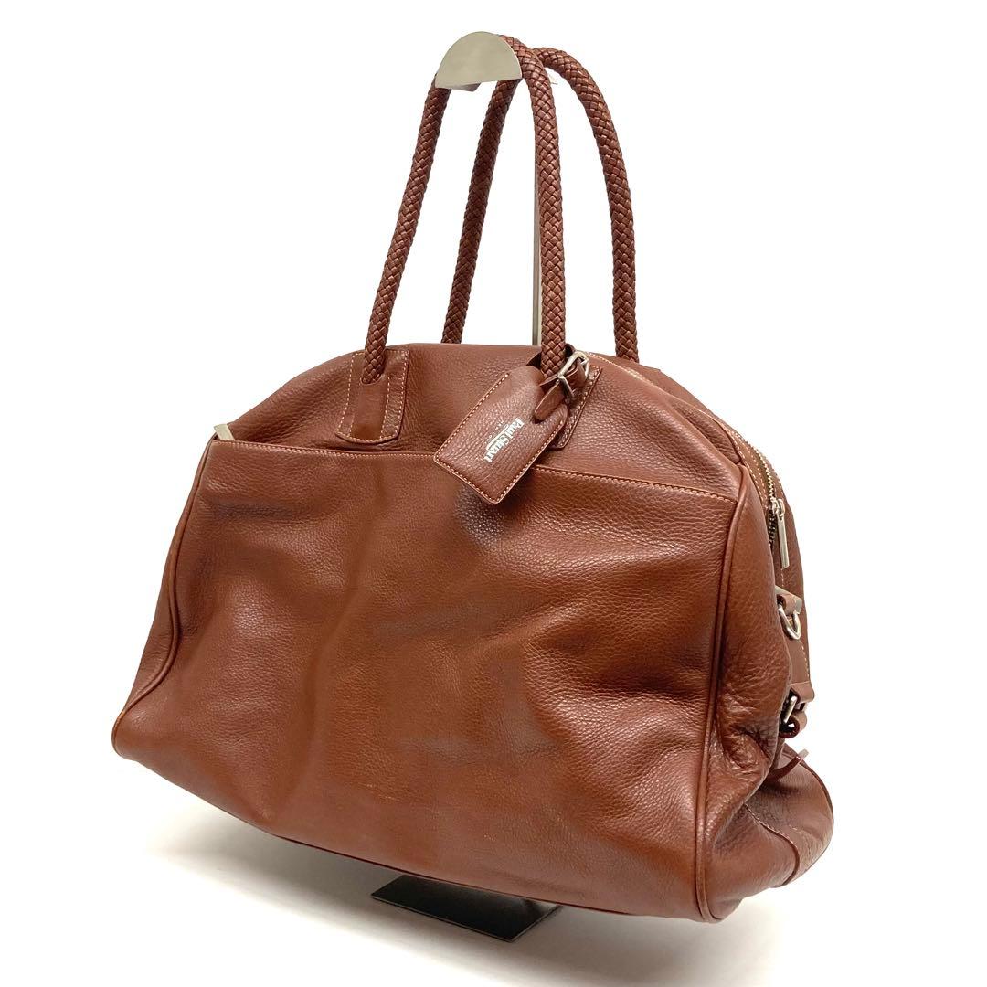 【希少】ポールスチュアート2way ボストンバッグ チャーム レザー ブラウン⭐︎ PAUL and JOE ACCESSOIRES ポールアンドジョーアクセソワ スクール
