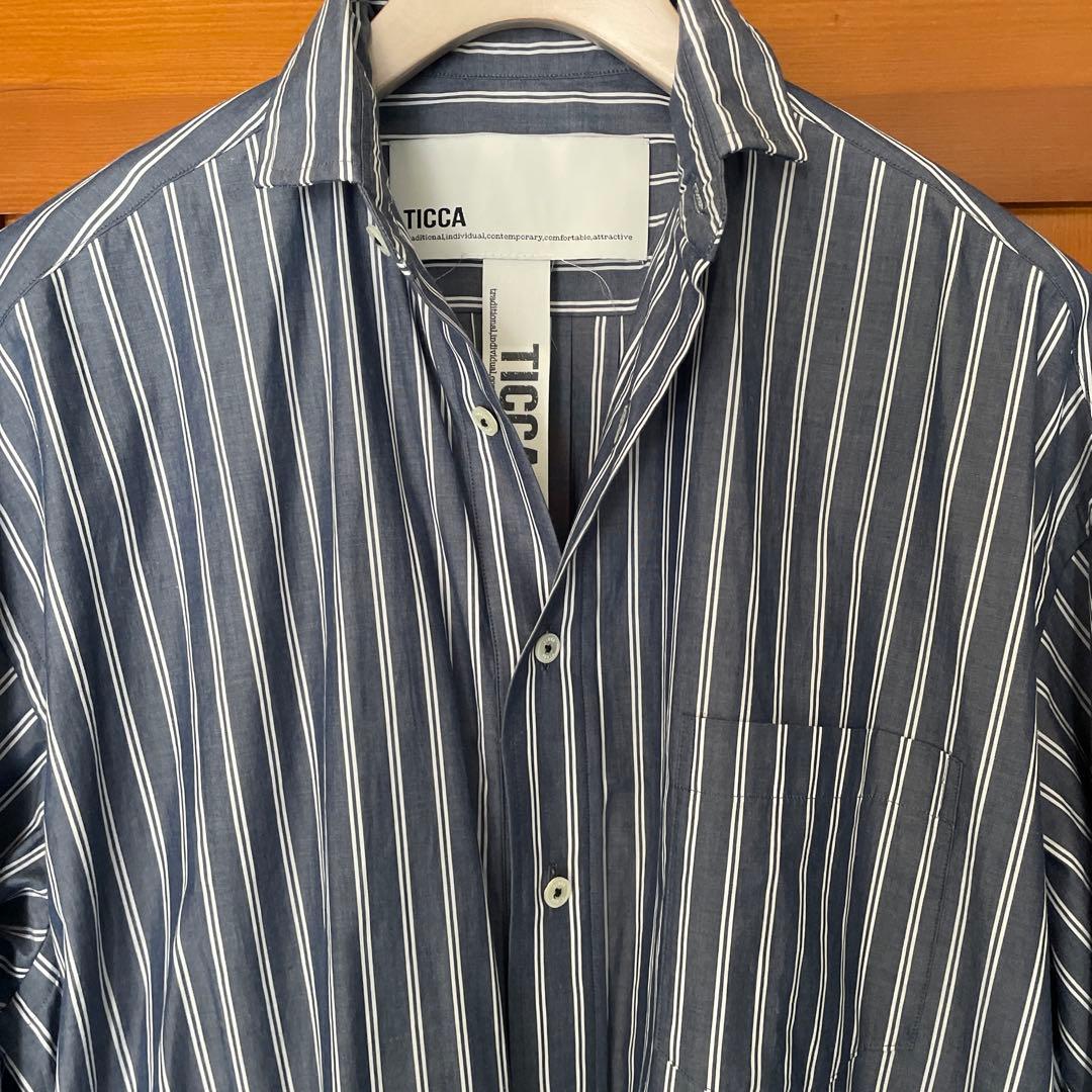 T I C C A ダブルストライプビックシャツの通販はau PAY マーケット