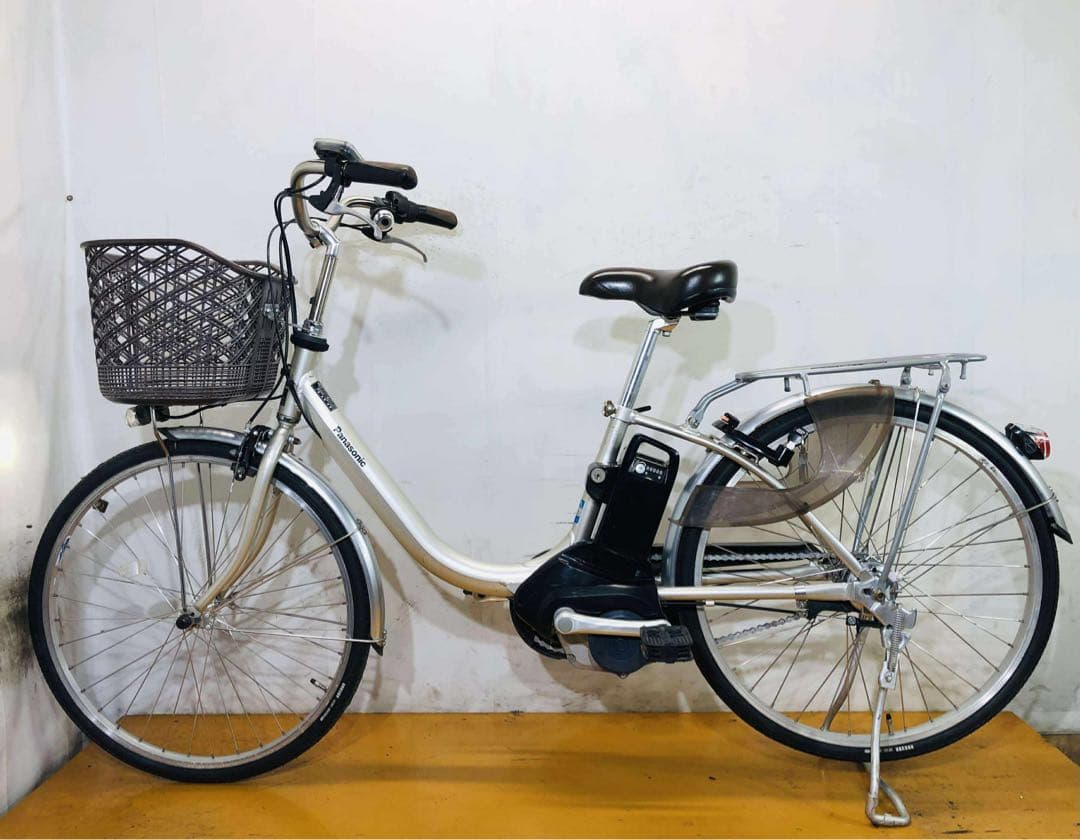 送料無料条件付きECONAVI パナソニック24インチ電動アシスト自転車　中古車 ViVi パンクしない Panasonic ビビ・SX パナソニック電動アシスト