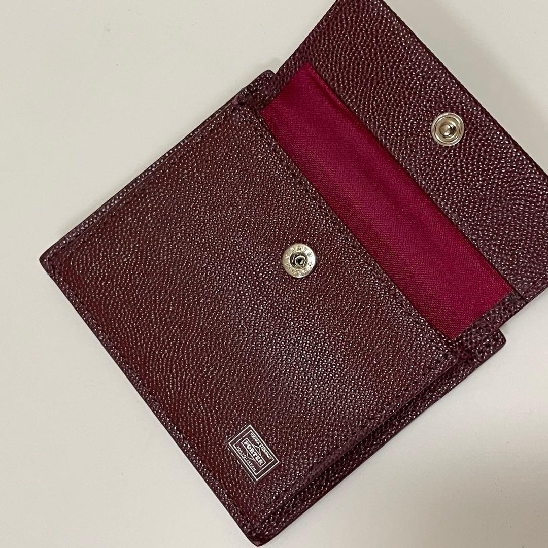 未使用 ポーター エイブル カード＆コインケース ボルドー - メルカリ