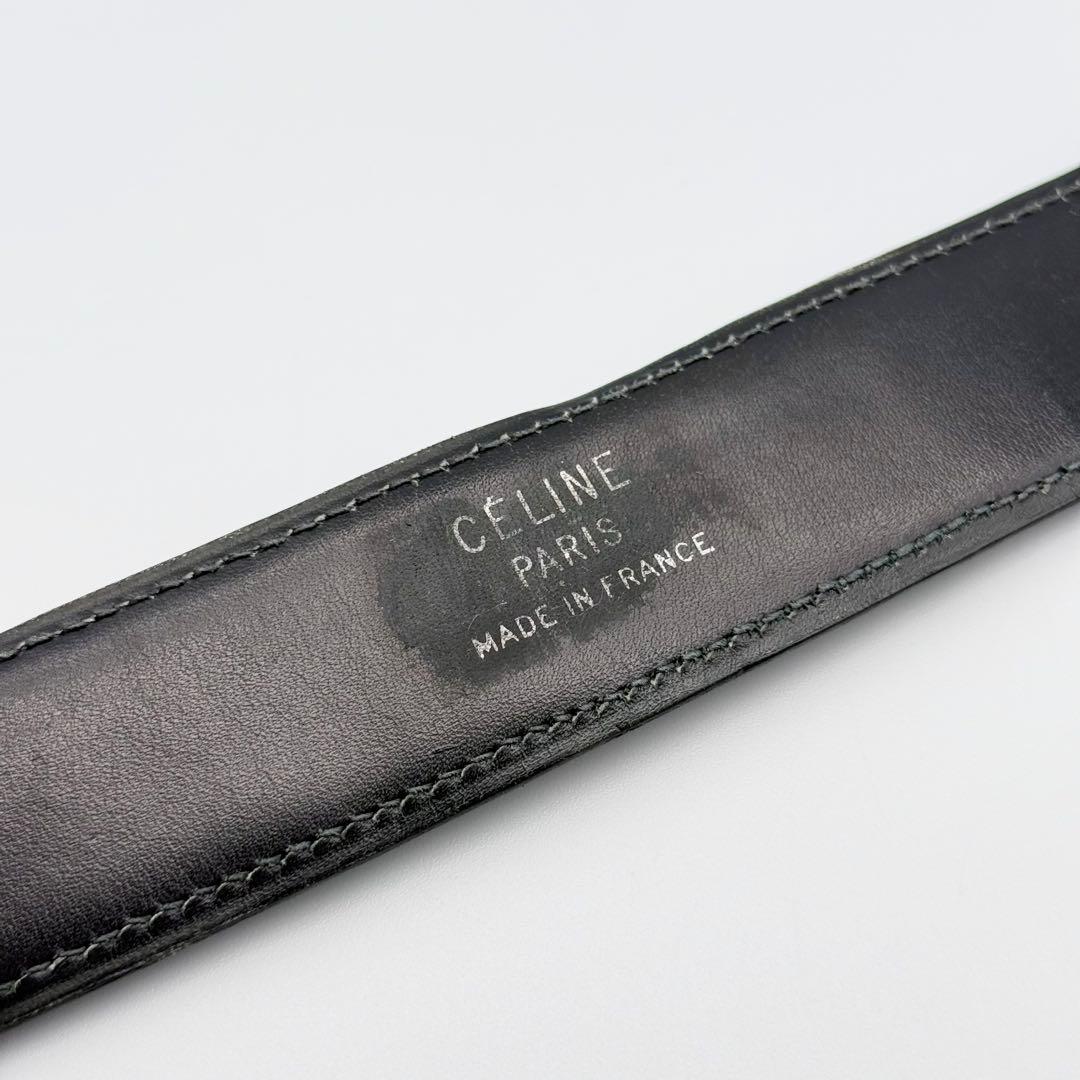 CELINE セリーヌ ベルト 馬車金具 クロコダイル ゴールド金具 男女兼用