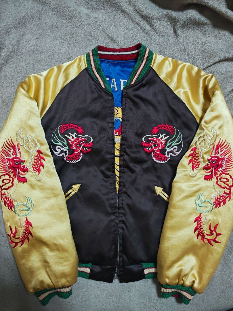 テーラー東洋 2面用 虎龍鷲 日本限定 スカジャン 竹 サテン vintage