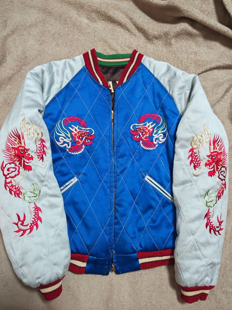 テーラー東洋 2面用 虎龍鷲 日本限定 スカジャン 竹 サテン vintage