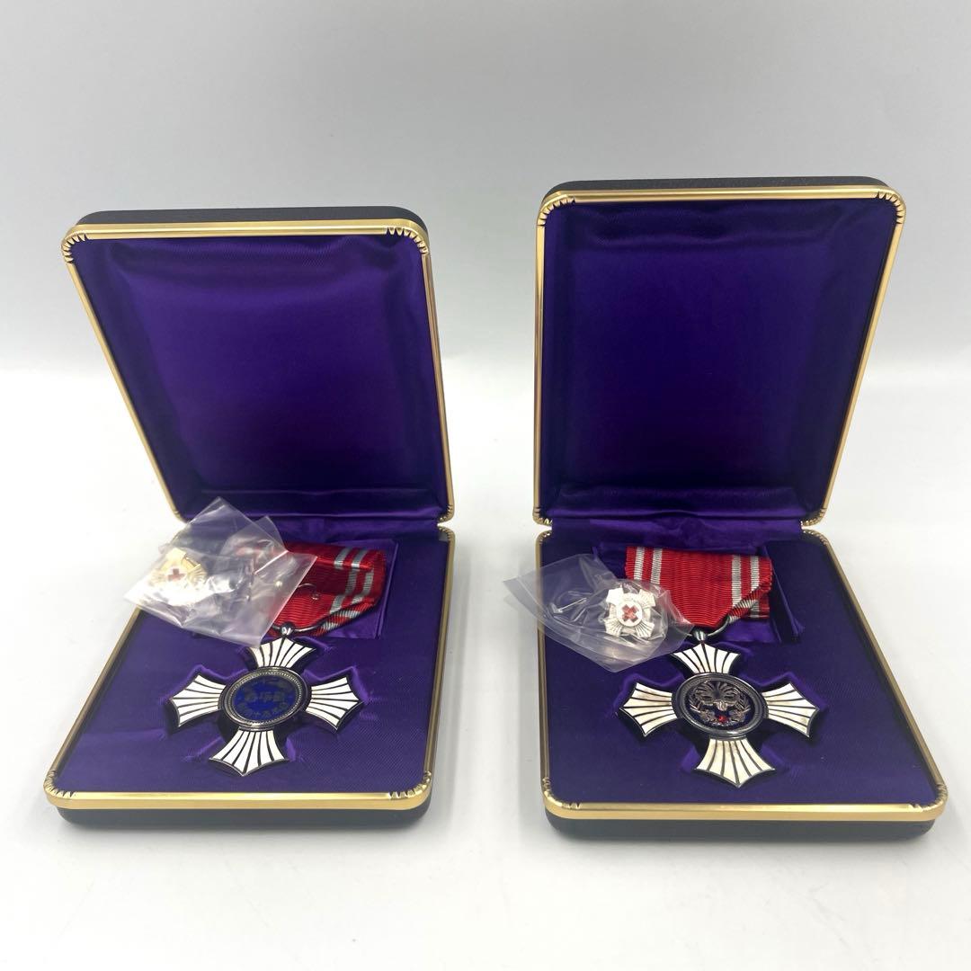 純銀【希少】日本赤十字社 金色有功章 銀色有功章 献血章 献血記念品