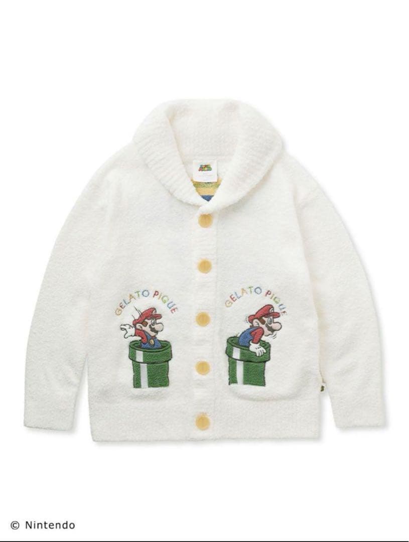 ジェラートピケ マリオ スーパーマリオ ユニセックス カーディガン